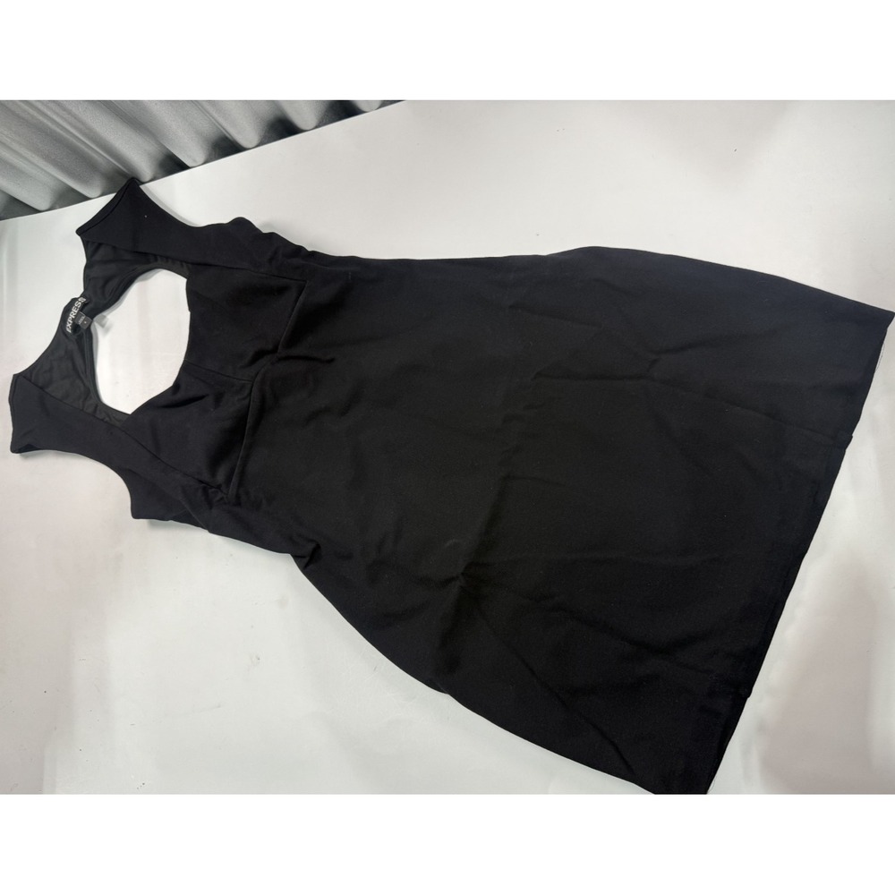 Black Express Bodycon Cutout Black Dress Size 4 Sleeveless